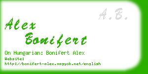 alex bonifert business card